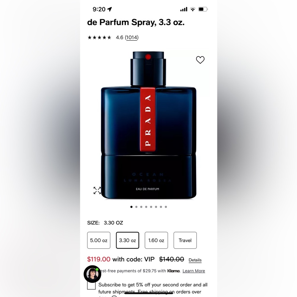 Mens Prada cologne.